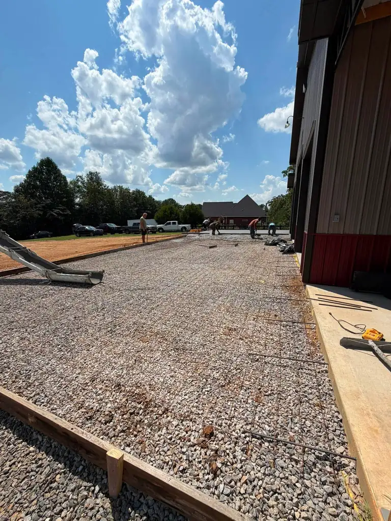 Driveway forms set and ready for concrete in Maryville, Tennessee