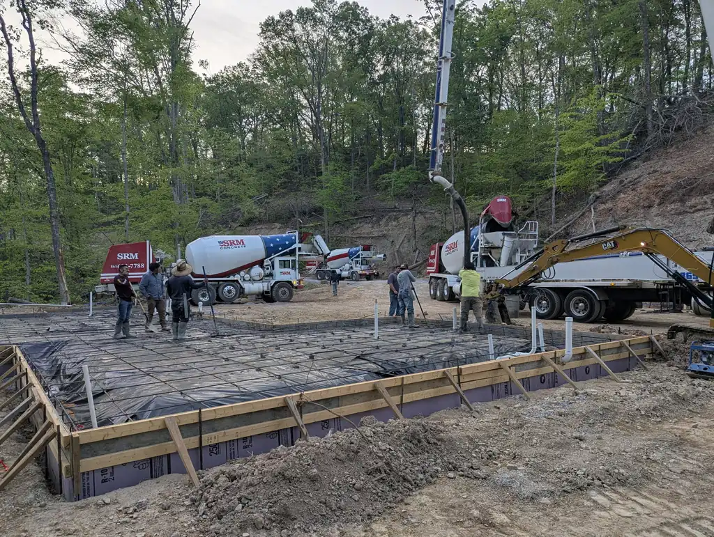 Step 03: forms and steel on a Maryville Concrete Pros job in Maryville, Tennessee