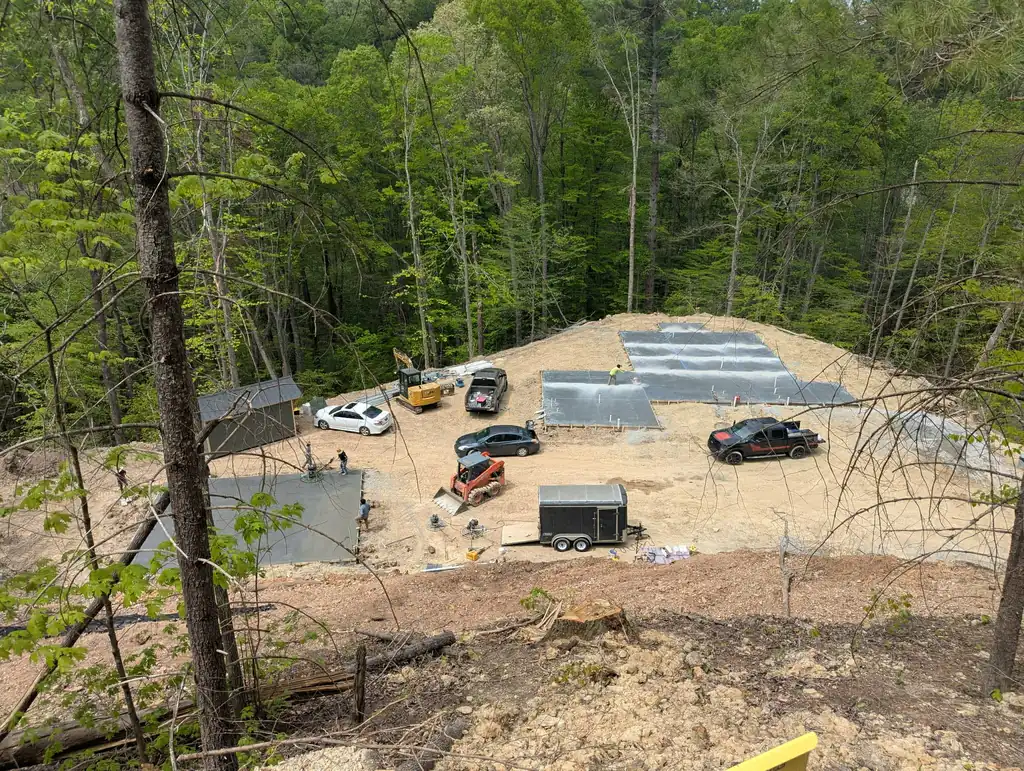 Large formed foundation ready to pour in Maryville, Tennessee